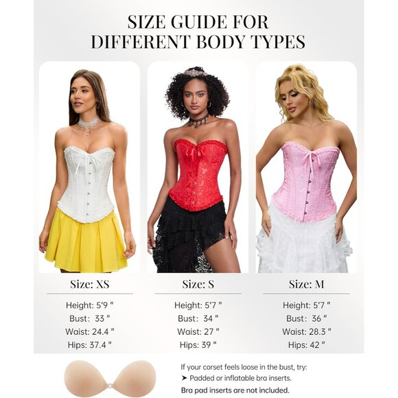 Women's Yellow Iris Corset Tops Bustier Lingerie Lace Waist Push Up Bodysuit - Picture 6 of 7